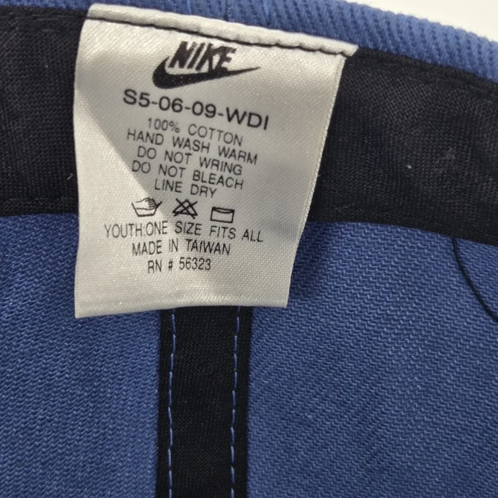 Vintage Nike Just Do It‎ Snapback Hat Cap Periwinkle Blue Youth Size Embroidered - Picture 6 of 6